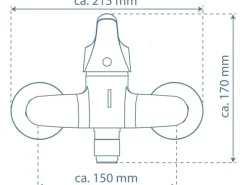 Schütte Wand-Spültischarmatur Attica Chrom< Einhebelmischer