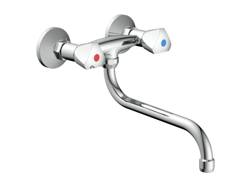 Schütte Zweigriffarmatur<Wand-Spültischarmatur Cesti Chrom