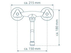 Schütte Zweigriffarmatur<Wand-Spültischarmatur Cesti Chrom