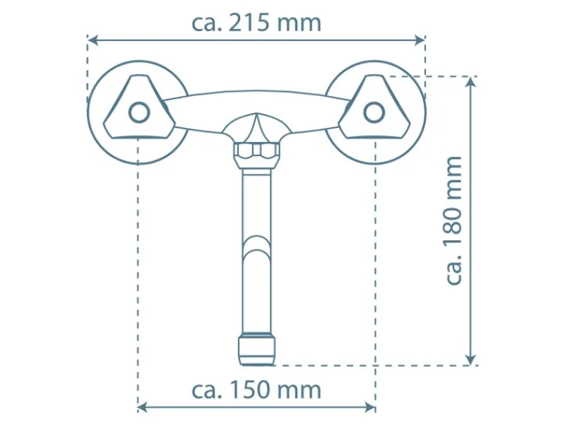 Schütte Zweigriffarmatur<Wand-Spültischarmatur Cesti Chrom