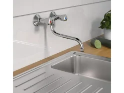 Schütte Zweigriffarmatur<Wand-Spültischarmatur Cesti Chrom