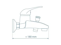 Clearance Schütte Wannenfüllarmatur Calvino Chrom