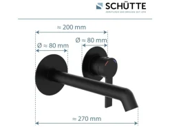 Schütte Einhebelmischer<Waschtischarmatur Los Angeles für Wandmontage