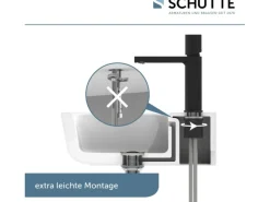 New Schütte Waschtischarmatur New York Schwarz Matt