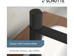 New Schütte Waschtischarmatur New York Schwarz Matt