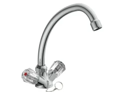 Schütte Zweigriffarmatur<Waschtischarmatur Niederdruck Brillant Chrom