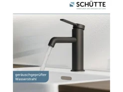 Hot Schütte Waschtischarmatur Los Angeles Schwarz Matt