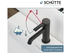 Hot Schütte Waschtischarmatur Los Angeles Schwarz Matt