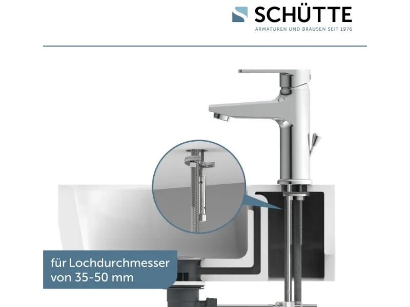 Schütte Waschtischarmatur Derby Chrom< Einhebelmischer