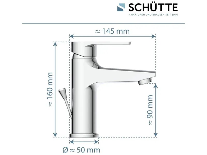 Schütte Waschtischarmatur Derby Chrom< Einhebelmischer