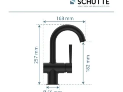 Schütte Einhebelmischer<Waschtischarmatur Cornwall Schwarz Matt