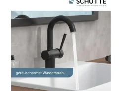 Schütte Einhebelmischer<Waschtischarmatur Cornwall Schwarz Matt