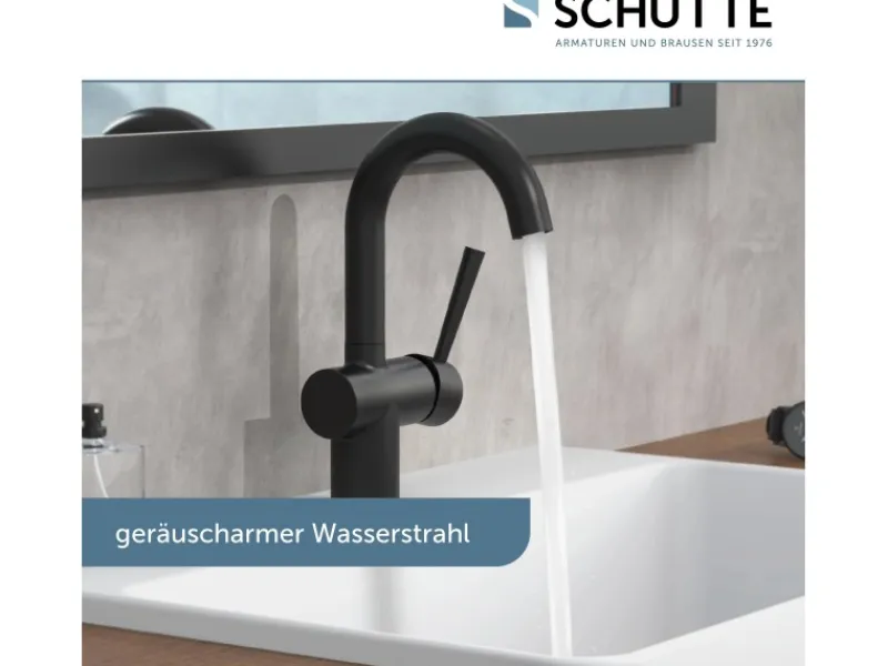 Schütte Einhebelmischer<Waschtischarmatur Cornwall Schwarz Matt