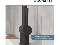 Schütte Einhebelmischer<Waschtischarmatur Cornwall Schwarz Matt