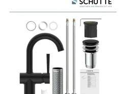 Schütte Einhebelmischer<Waschtischarmatur Cornwall Schwarz Matt