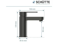 New Schütte Waschtischarmatur Elephant Graphit Matt