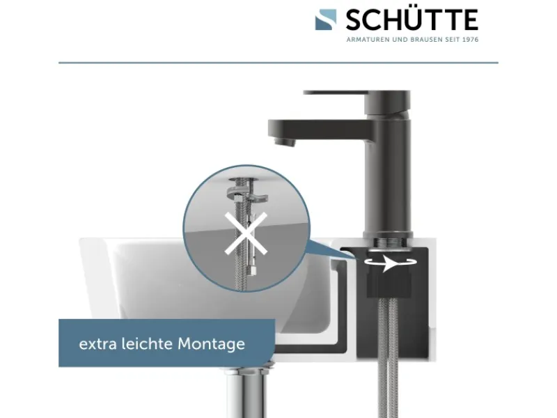 New Schütte Waschtischarmatur Elephant Graphit Matt