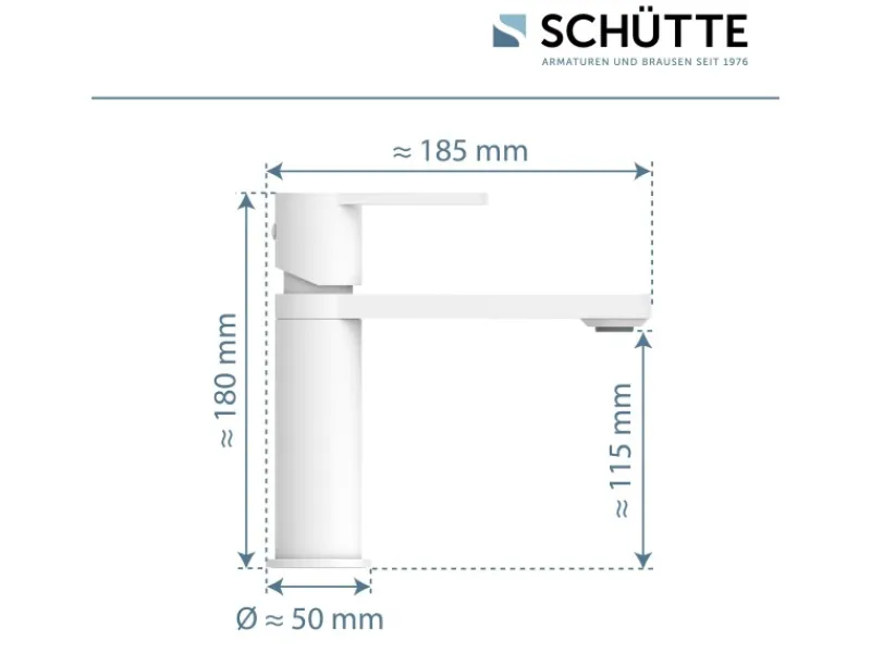 Online Schütte Waschtischarmatur Manhattan Weiß Matt