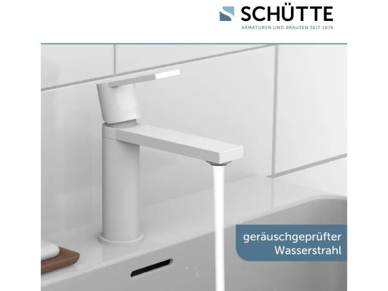 Online Schütte Waschtischarmatur Manhattan Weiß Matt