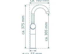Schütte Waschtischarmatur für Aufsatzwaschbecken Cornwall Chrom< Einhebelmischer