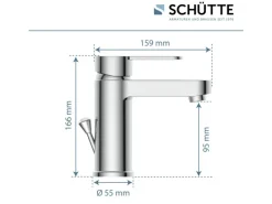 Schütte Einhebelmischer< Waschtischarmatur Elephant Chrom