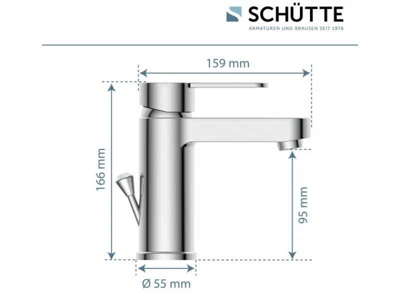 Schütte Einhebelmischer< Waschtischarmatur Elephant Chrom