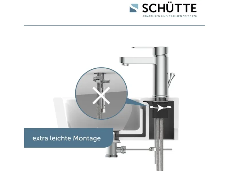 Schütte Einhebelmischer< Waschtischarmatur Elephant Chrom