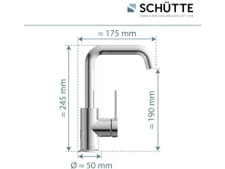 Schütte Einhebelmischer<Waschtischarmatur Los Angeles