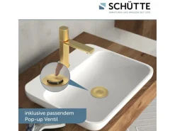 Schütte Waschtischarmatur New York Gold Matt< Einhebelmischer