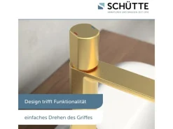 Schütte Waschtischarmatur New York Gold Matt< Einhebelmischer