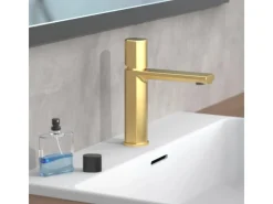 Schütte Waschtischarmatur New York Gold Matt< Einhebelmischer
