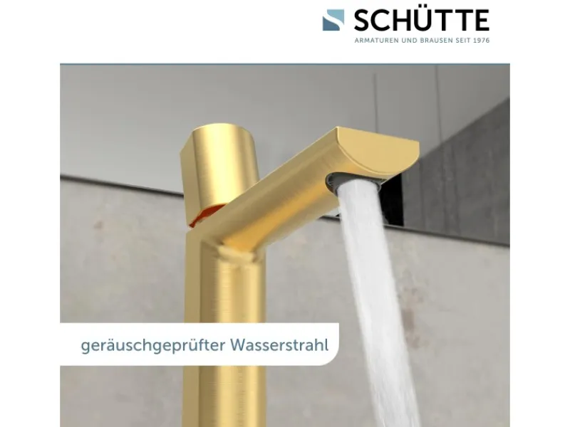 Schütte Waschtischarmatur New York Gold Matt< Einhebelmischer