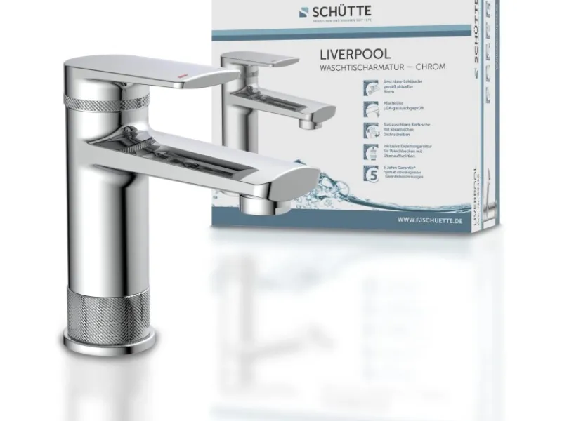Schütte Einhebelmischer<Waschtischarmatur Liverpool Chrom
