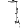 Schulte DuschMaster Rain mit Einhebelmischer eckig BlackStyle, Mattschwarz< Einhebelmischer