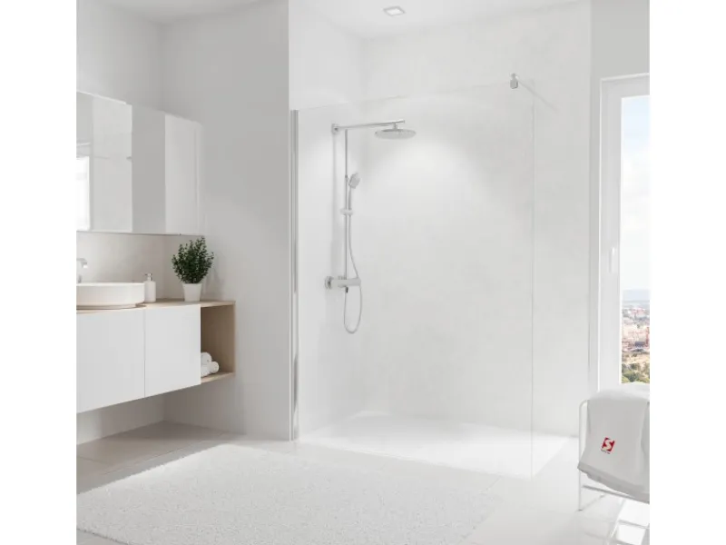 Schulte Küchenrückwände<Duschrückwand DecoDesign Softtouch Stein Marmor-hell 150 x 255 cm
