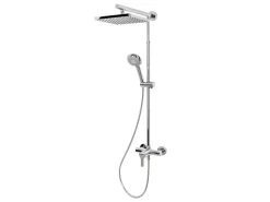 Schulte Einhebelmischer<Duschsystem Rain mit Einhebelmischer Kopfbrause Eckig