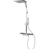 Schulte Einhebelmischer<Duschsystem Rain II Square mit Thermostat und Ablage