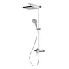 Schulte ExpressPlus Duschsystem Rain mit Einhebelmischer Kopfbrause Eckig