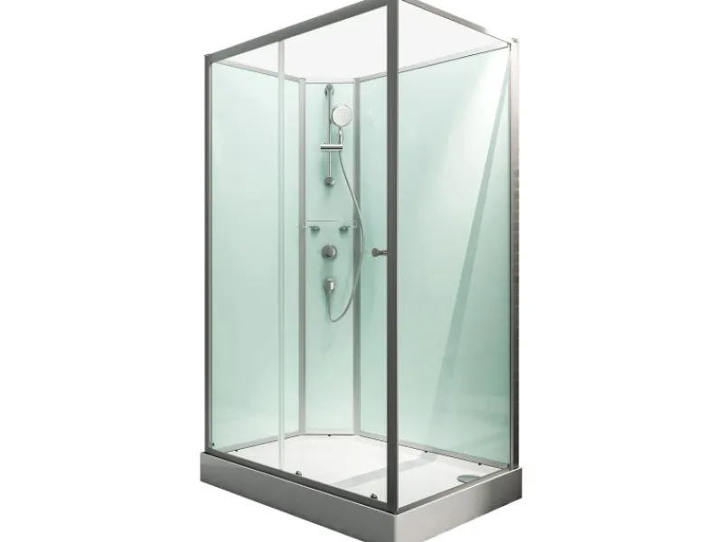 Schulte ExpressPlus Komplettduschkabine Ibiza Funktionsteil links 120x90x204cm< Einhebelmischer
