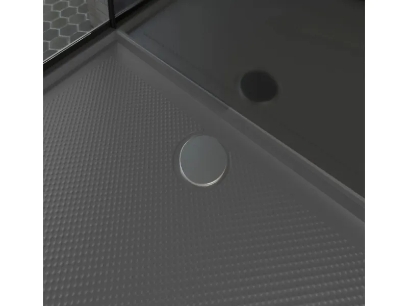 Schulte ExpressPlus Komplettdusche-Schiebetür Bali Mattschwarz 215 cm x 115 cm< Einhebelmischer