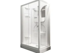 Best Schulte ExpressPlus Komplettduschkabine Malta Weiß klar hell 120x80x210 cm