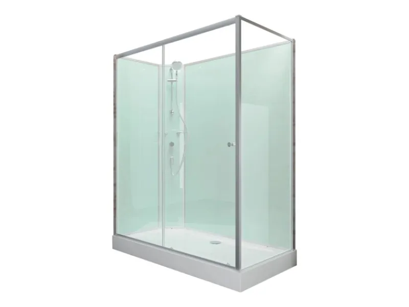 Schulte Komplettduschkabine Ibiza Duschpaneel links 90 x 120 x 204 cm< Einhebelmischer