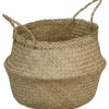 Outlet Seegras-Korb mit Henkeln Ø 30 cm x 25/35 cm Natur