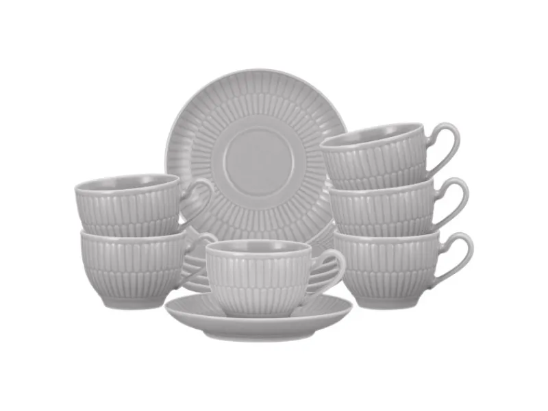 Seltmann Weiden Amina Espressotasse mit Untertasse 100 ml 6er Set Silber< Geschirr