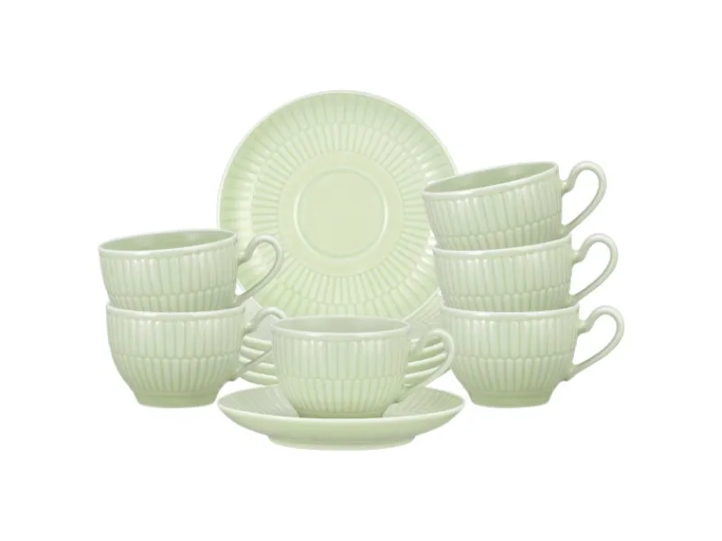 Seltmann Weiden Geschirr<Amina Espressotasse mit Untertasse 100 ml 6er Set Seladon