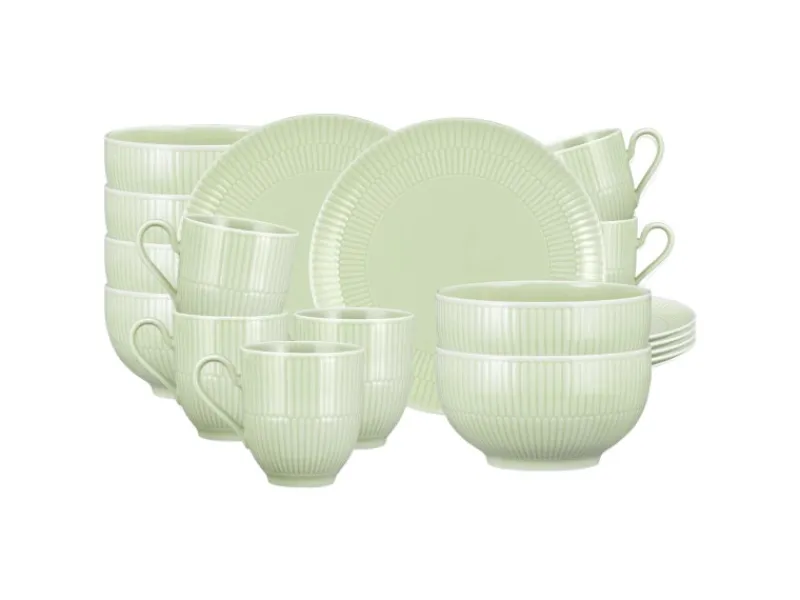Seltmann Weiden Amina Frühstücks-Set 18-teilig Seladon< Geschirr