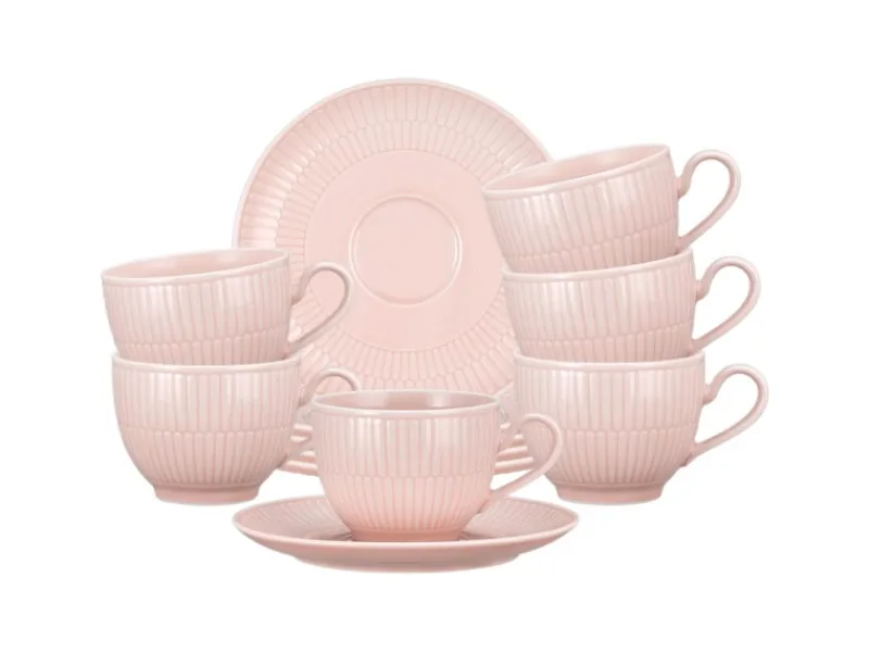 Sale Seltmann Weiden Amina Kaffeetasse mit Untertasse 250 ml 6er Set Rosé Rosa