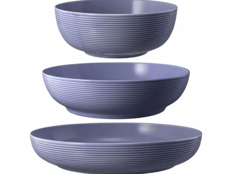 Seltmann Weiden Beat Coor Glaze Foodbowl Set 3-teilig blau< Geschirr