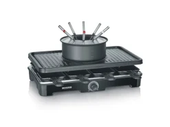 Severin Töpfe<Raclette-Fondue Kombination RG 2347 mit Grillplatte 1.400 W