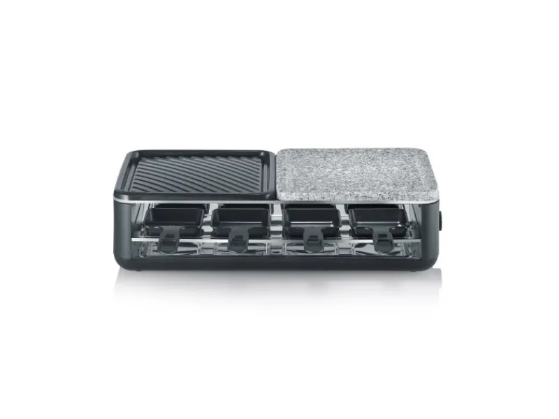 Severin Raclette-Grill RG 2366 Black Line Lite Naturstein & Grillfläche 1.300 W
